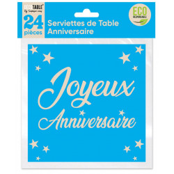 24 SERVIETTES 33x33cm...