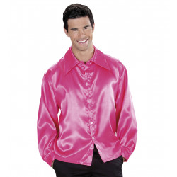 CHEMISE SATIN HOM.XL ROSE