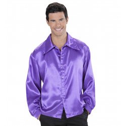 CHEMISE SATIN HOM.S VIOLET