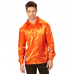 CHEMISE SATIN HOM.XL ORANGE