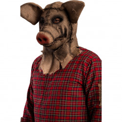 MASQUE EN JUTE TETE DE COCHON