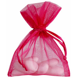 10 SACHETS ORGANZA FUCHSIA