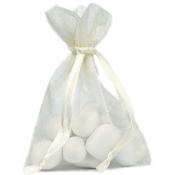 10 SACHETS ORGANZA IVOIRE