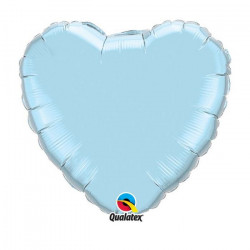 BALL.MYLAR 9" COEUR BLEU CLAIR