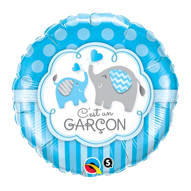 Ballon chiffre 3 ans Baby Shower - Ballons à l'hélium en aluminium bleu -  100cm 