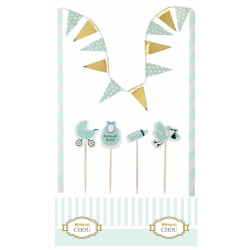 6 DECO GATEAU BABY SHOWER VERT