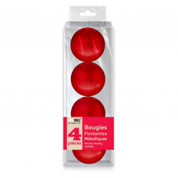 4 BOUGIES FLOTTANTES ROUGE