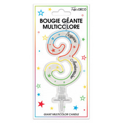 Bougie Géante Chiffre 7 Anniversaire de 12 cm