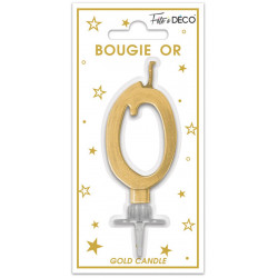 BOUGIE H6cm METALLISE OR...