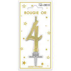 BOUGIE H6cm METALLISE OR...