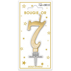 BOUGIE H6cm METALLISE OR...