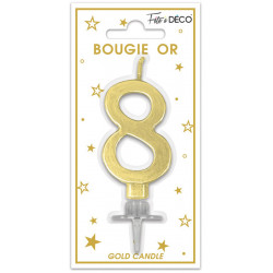 BOUGIE H6cm METALLISE OR...