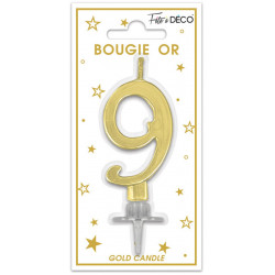 BOUGIE H6cm METALLISE OR...