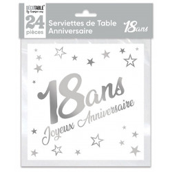 24 SERVIETTES 33x33cm...