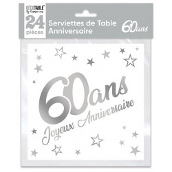 24 SERVIETTES 33x33cm...