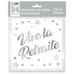 24 SERVIETTES 33x33cm...