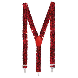BRETELLES SEQUINS ROUGES