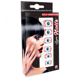 SET 12 ONGLES ADHESIFS YEUX