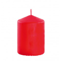 BOUGIE CYLINDRE 10x6cm ROUGE