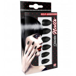 SET 12 ONGLES ADHESIFS NOIRS