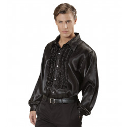 CHEMISE DISCO HOM.M/L NOIRE