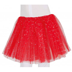 TUTU ENFANT 30cm ETOILES ROUGE