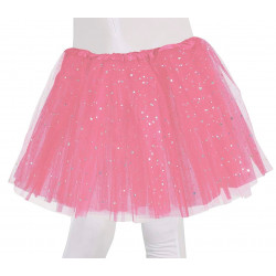 TUTU ENFANT 30cm ETOILES ROSE