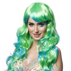 PERRUQUE AQUA BICOLORE...