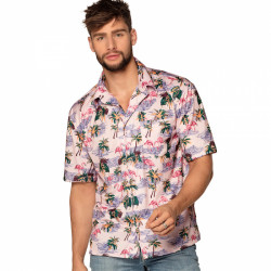 CHEMISE HAWAI FLAMANTS HOM.XXL