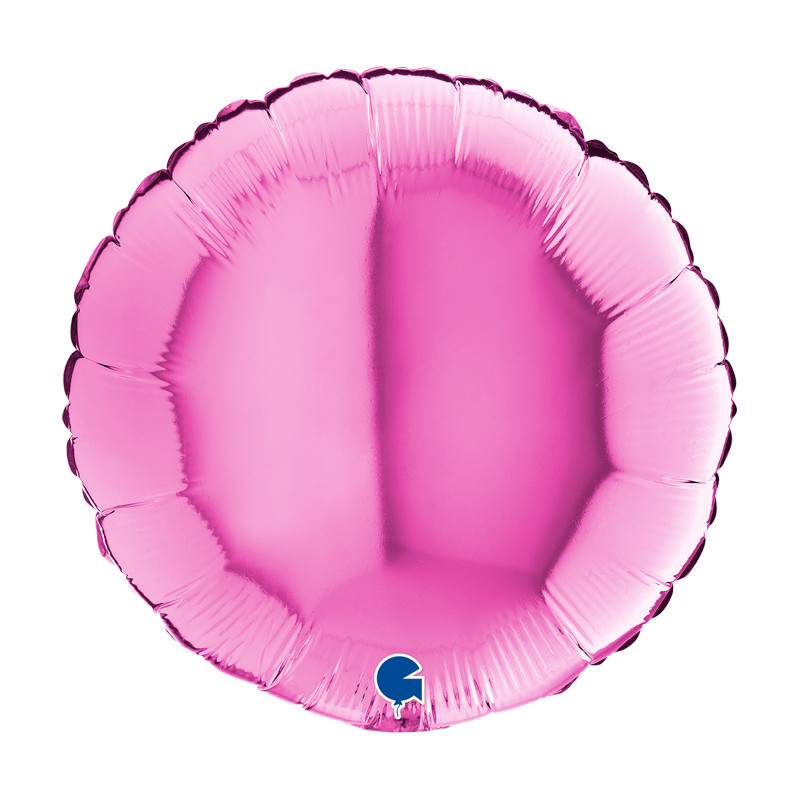 A) BALLON ALU 18(45cm) ROND FUCHSIA