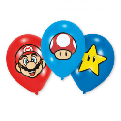 6 BALLONS LATEX SUPER MARIO...