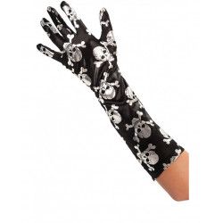 GANTS NOIRS 40cm AVEC TETES...