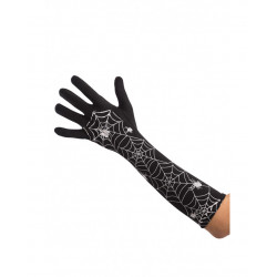 GANTS NOIRS 40cm AVEC TOILE...