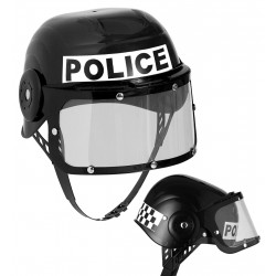 CASQUE POLICE NOIR ENFANT