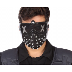 MASQUE NOIR PVC AVEC CLOUS