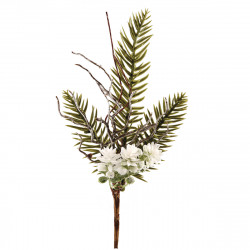 PIC 15cm 3 SAPINS + FLEURS