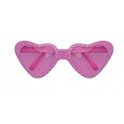 LUNETTES COEUR STRASS ROSE