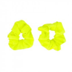 2 CHOUCHOUS D12cm FLUO JAUNE