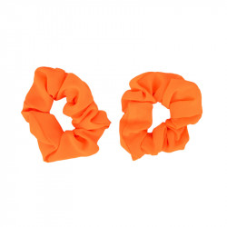 2 CHOUCHOUS D12cm FLUO ORANGE