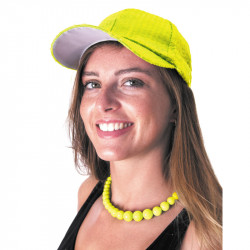 CASQUETTE A SEQUINS FLUO JAUNE