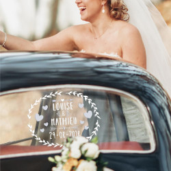 KIT STICKERS VOITURE MARIAGE