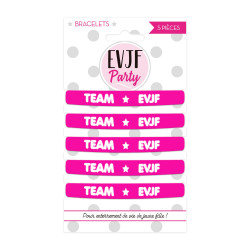 PACK 5 BRACELETS TEAM EVJF