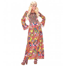 HIPPIE 70'S FEM.L ROBE LONGUE