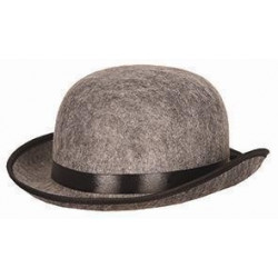 CHAPEAU MELON GRIS ADULTE