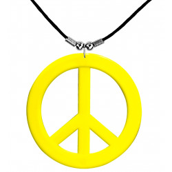 MEDAILLON HIPPIE FLUO JAUNE