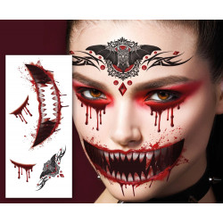 TATOUAGE VISAGE DE VAMPIRE...
