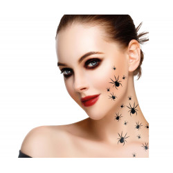 TATOUAGE 16 ARAIGNEES NOIRES