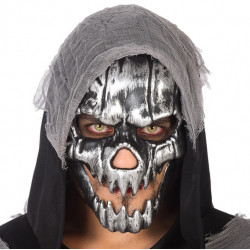 MASQUE PVC HALLOWEEN ARGENT