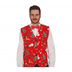 GILET DE NOEL HOM.M/L ROUGE