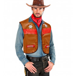GILET COWBOY HOM.M/L BRUN